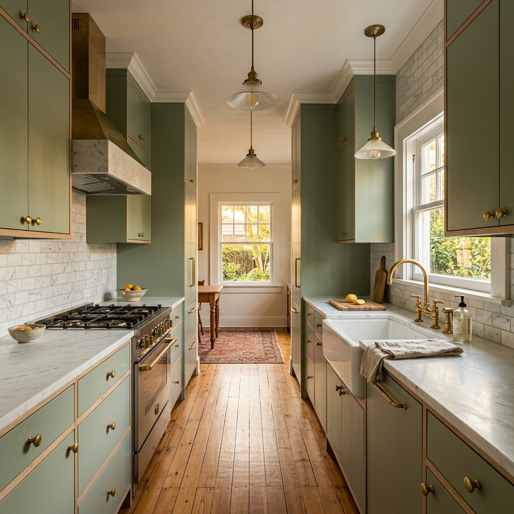 Baltic Birch galley kitchen in a historic bungalow