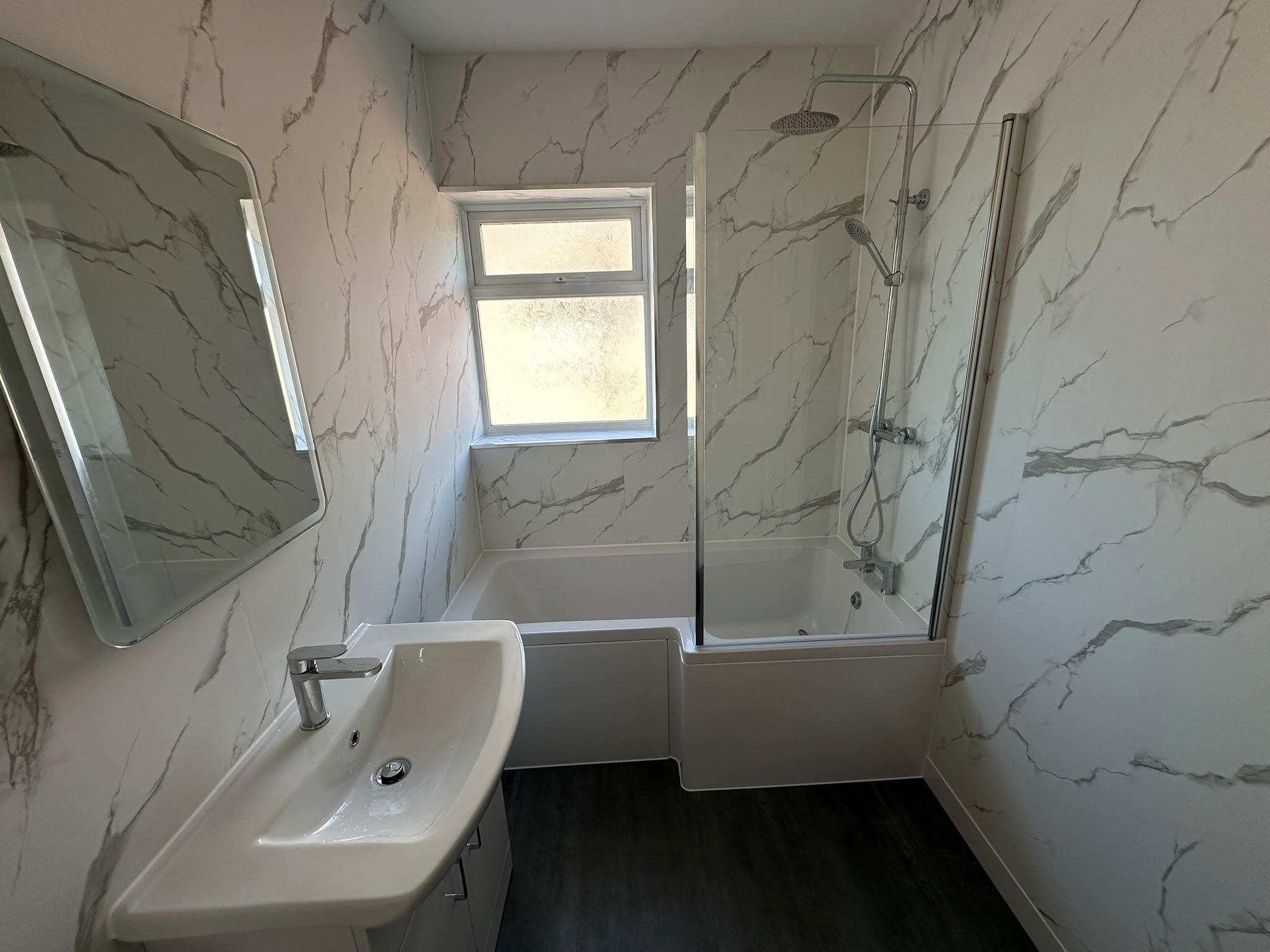 Completed bathroom installation by Southport Bathroom & Kitchens