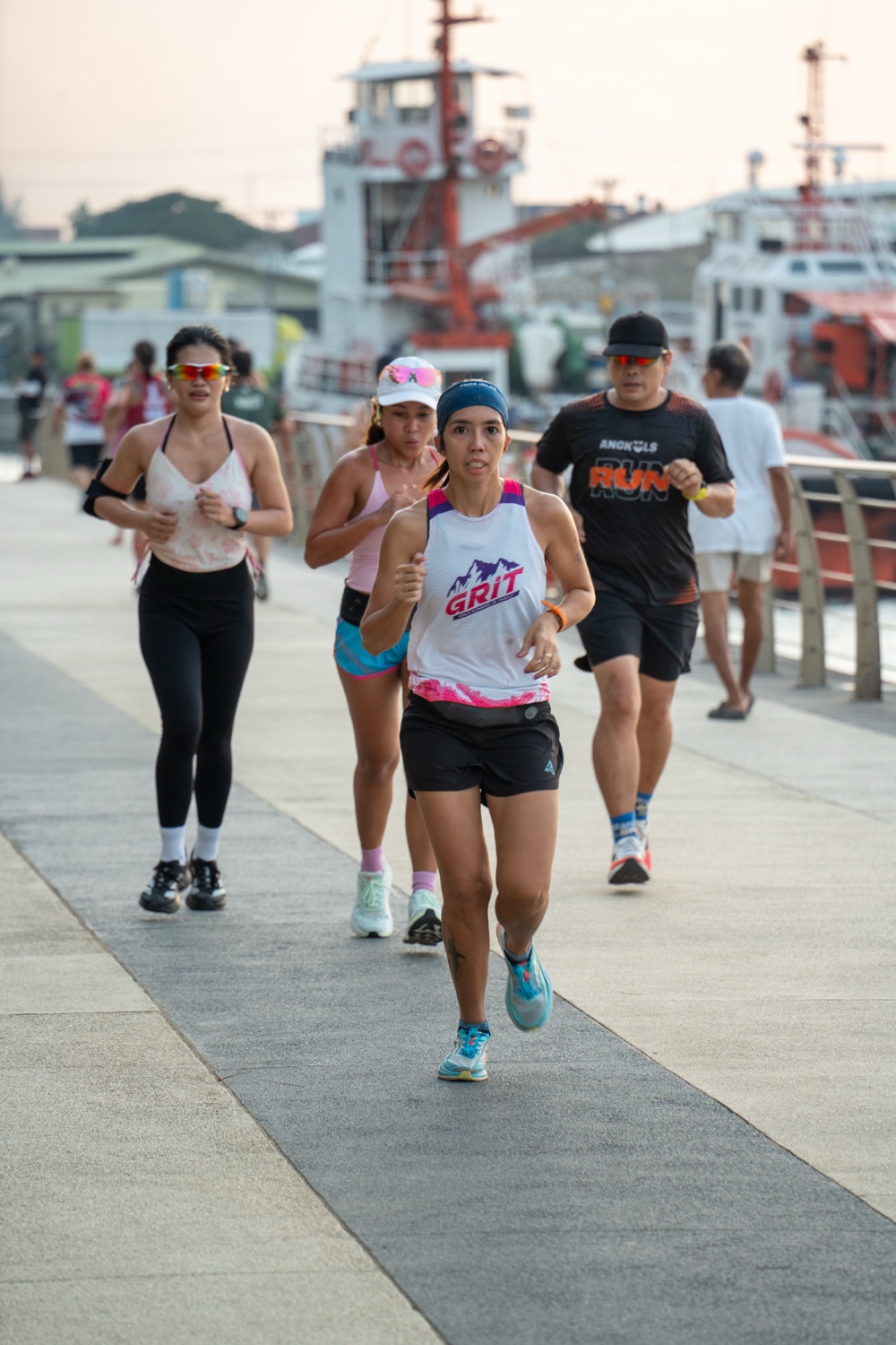 Members running toward the camera
