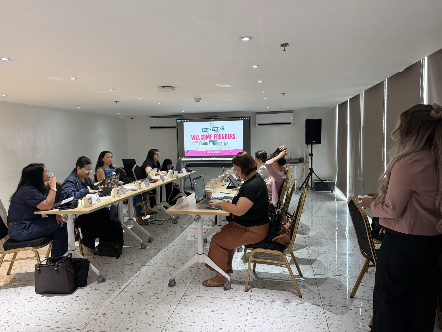 The Built to 5X room before the session starts
