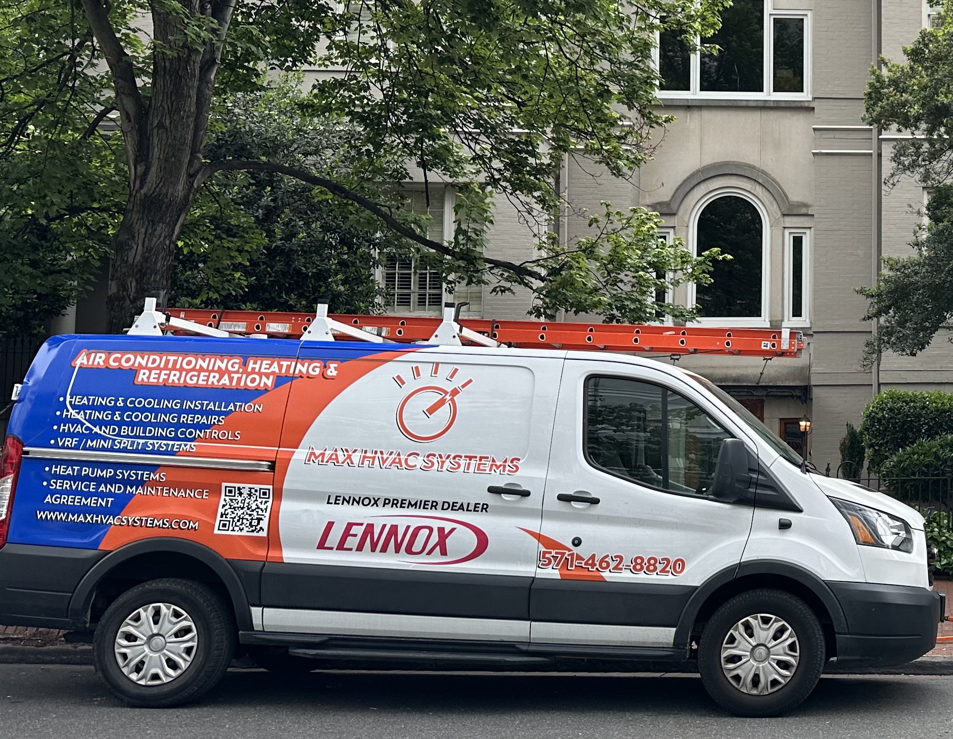 Max HVAC Systems service van — your local Northern Virginia HVAC contractor