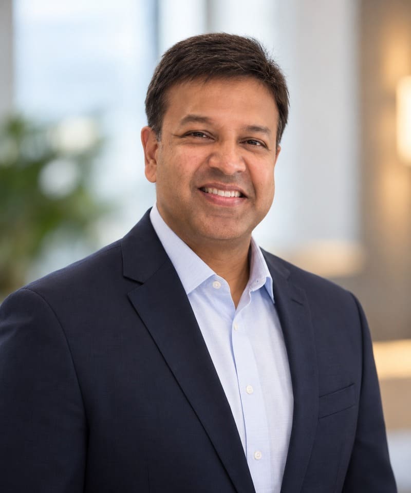 Dr. Chaitanya Musham, founder of Curavita Capital" rather than a generic label.