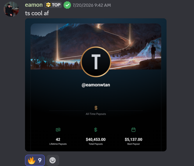 $40,453 In Lifetime Payouts — 42 payouts on record — best single payout $5,137
