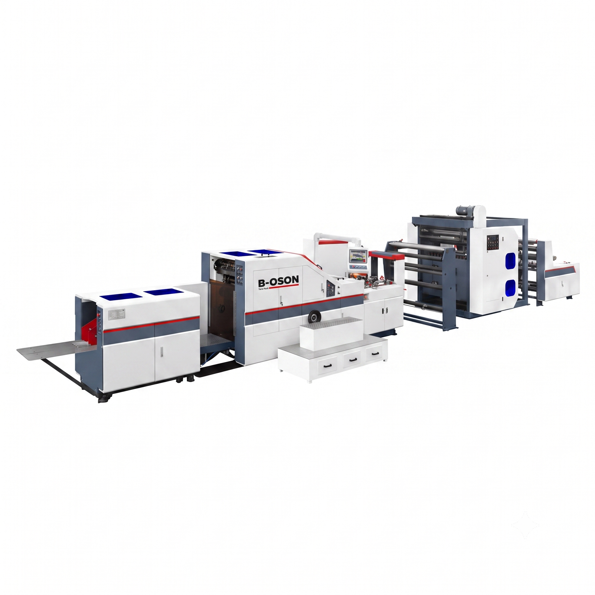 BSQP — Square-Bottom Bag with Printing Unit — kraft paper bag machine