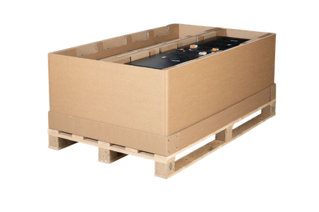 Reinforced corrugated boxes for automotive parts and industrial components