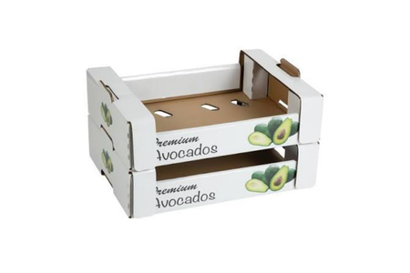 Corrugated agricultural packaging with moisture-resistant starch bonding