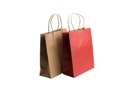 Branded kraft shopping bags for retail and specialty stores