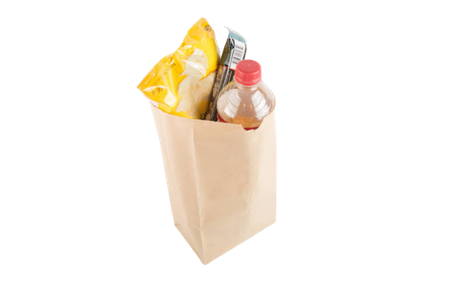 Kraft shopping bags for grocery stores and food markets