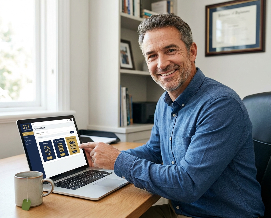 David Roseweir of STZ Accounting providing payroll services for small businesses across Scotland and the UK