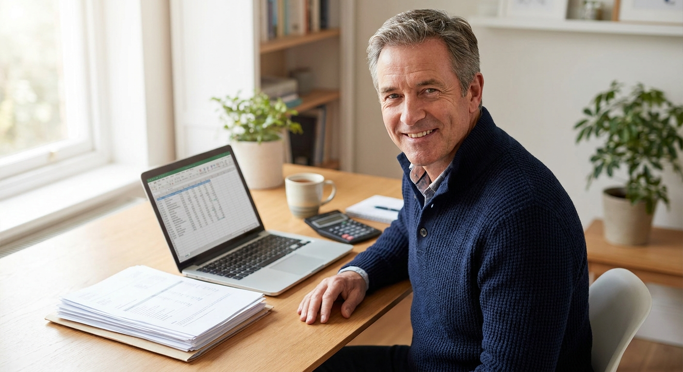 David Roseweir, qualified accountant at STZ Accounting, preparing year end accounts for small business clients across Scotland and the UK