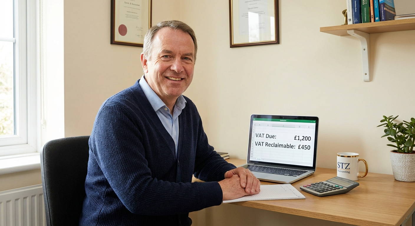 David Roseweir, qualified accountant at STZ Accounting, providing a VAT return service to small businesses and sole traders across Scotland and the UK