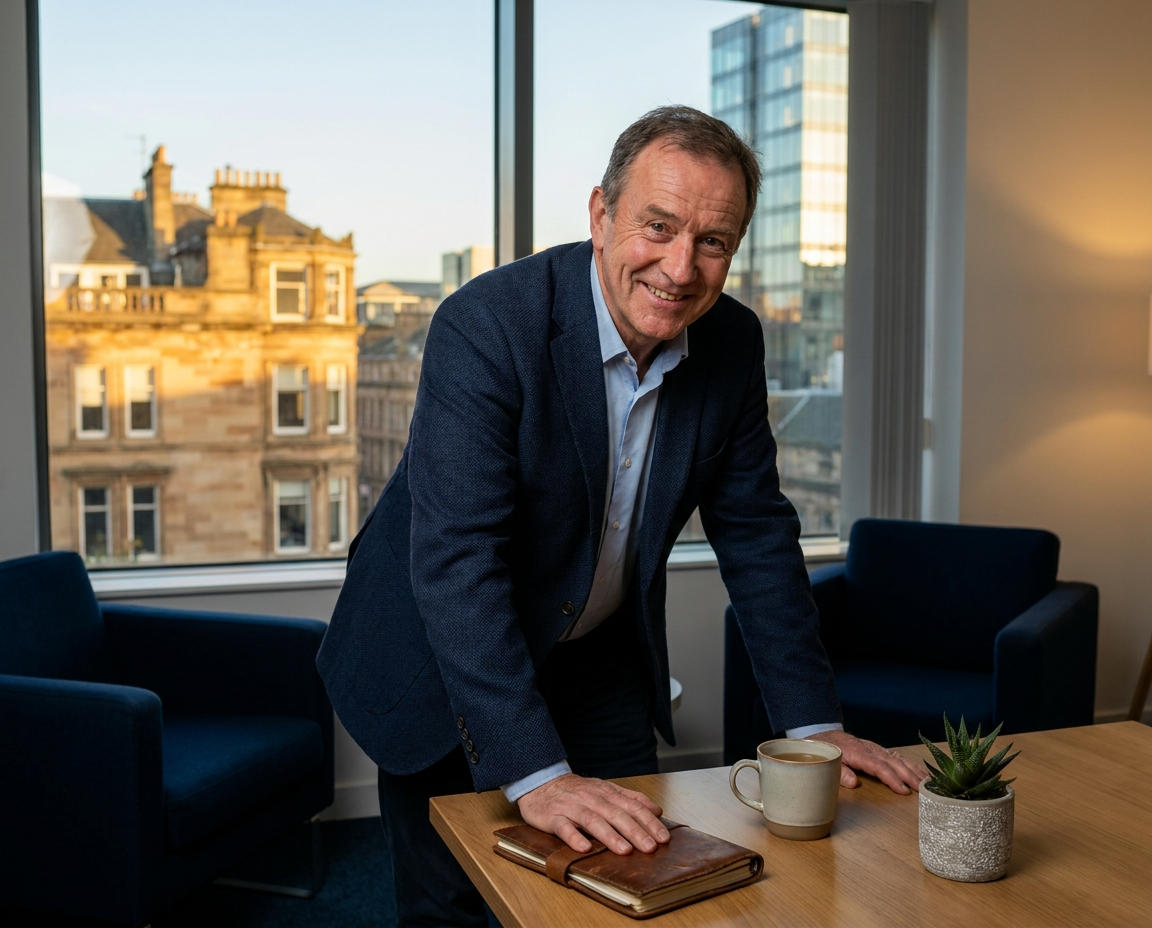 Glasgow accountant David Roseweir of STZ Accounting serving businesses across the city remotely