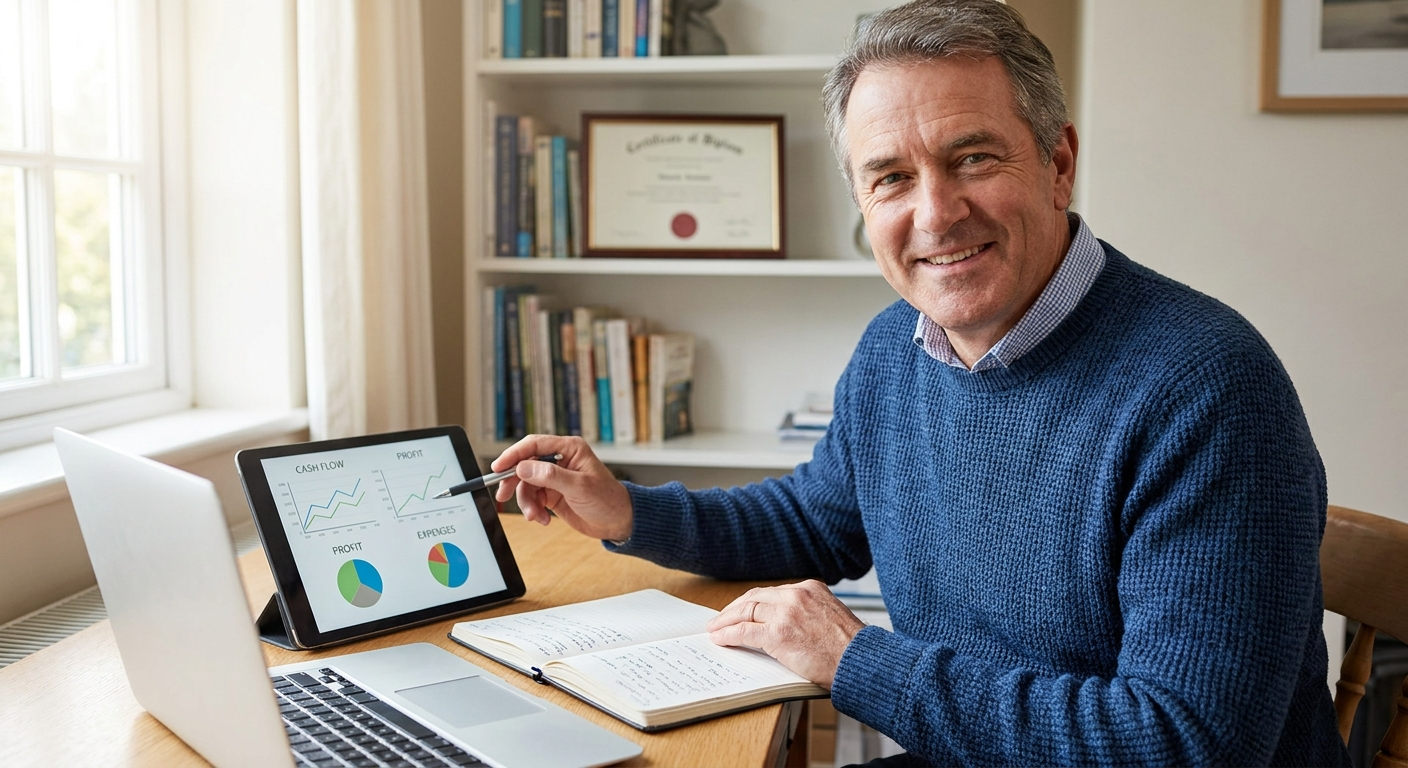 David Roseweir at STZ Accounting preparing monthly management accounts for a UK limited company client