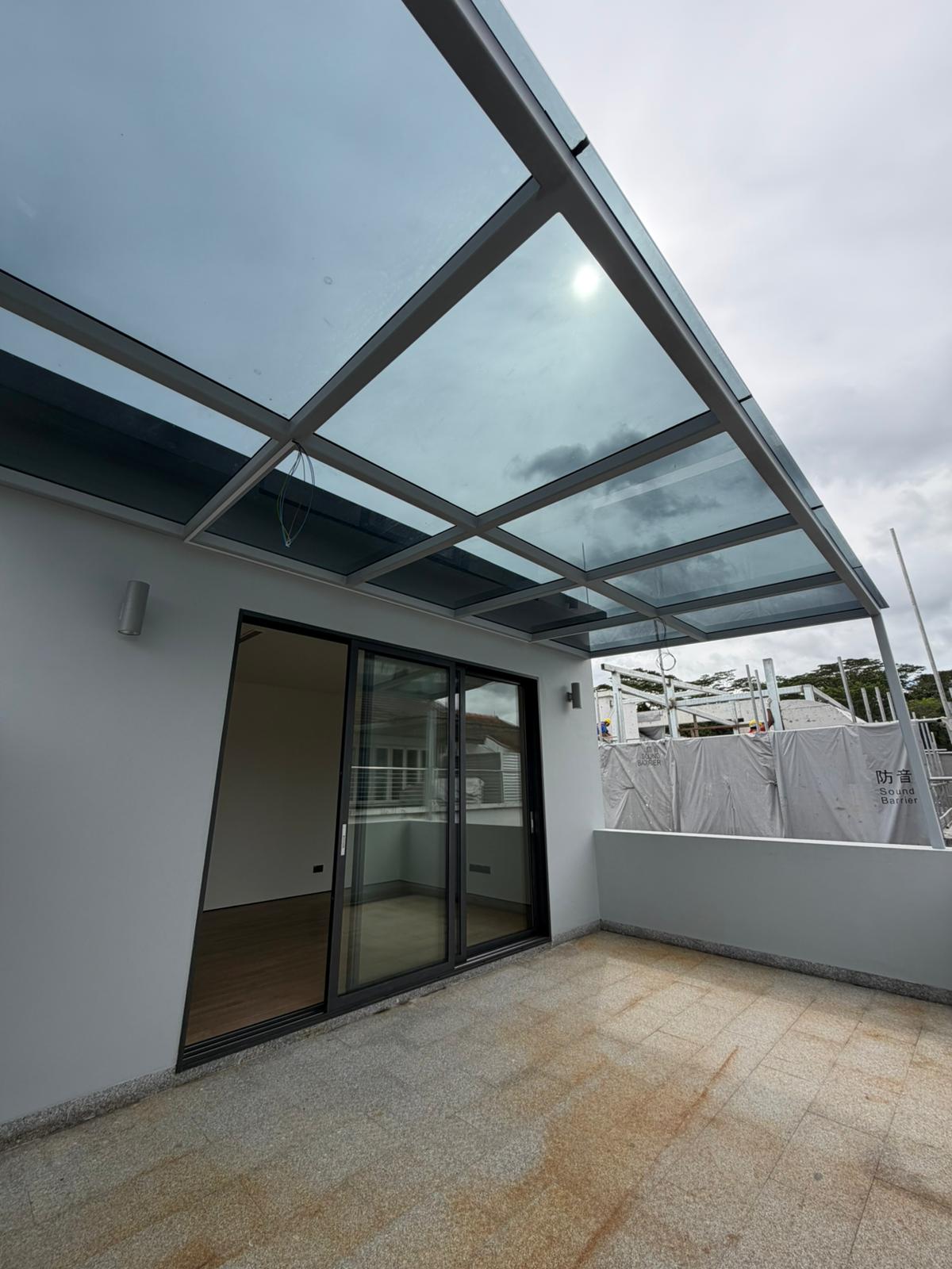 glass awning