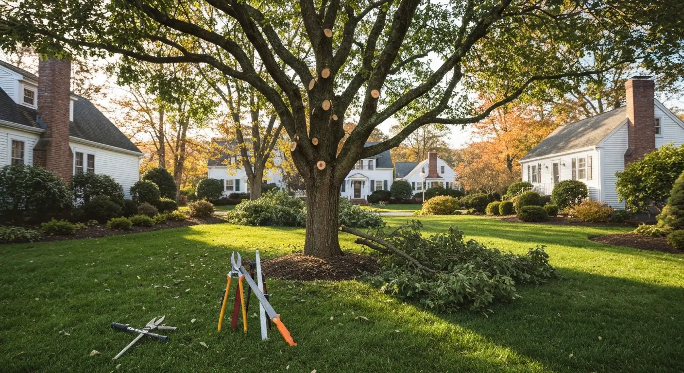 Routine tree pruning service