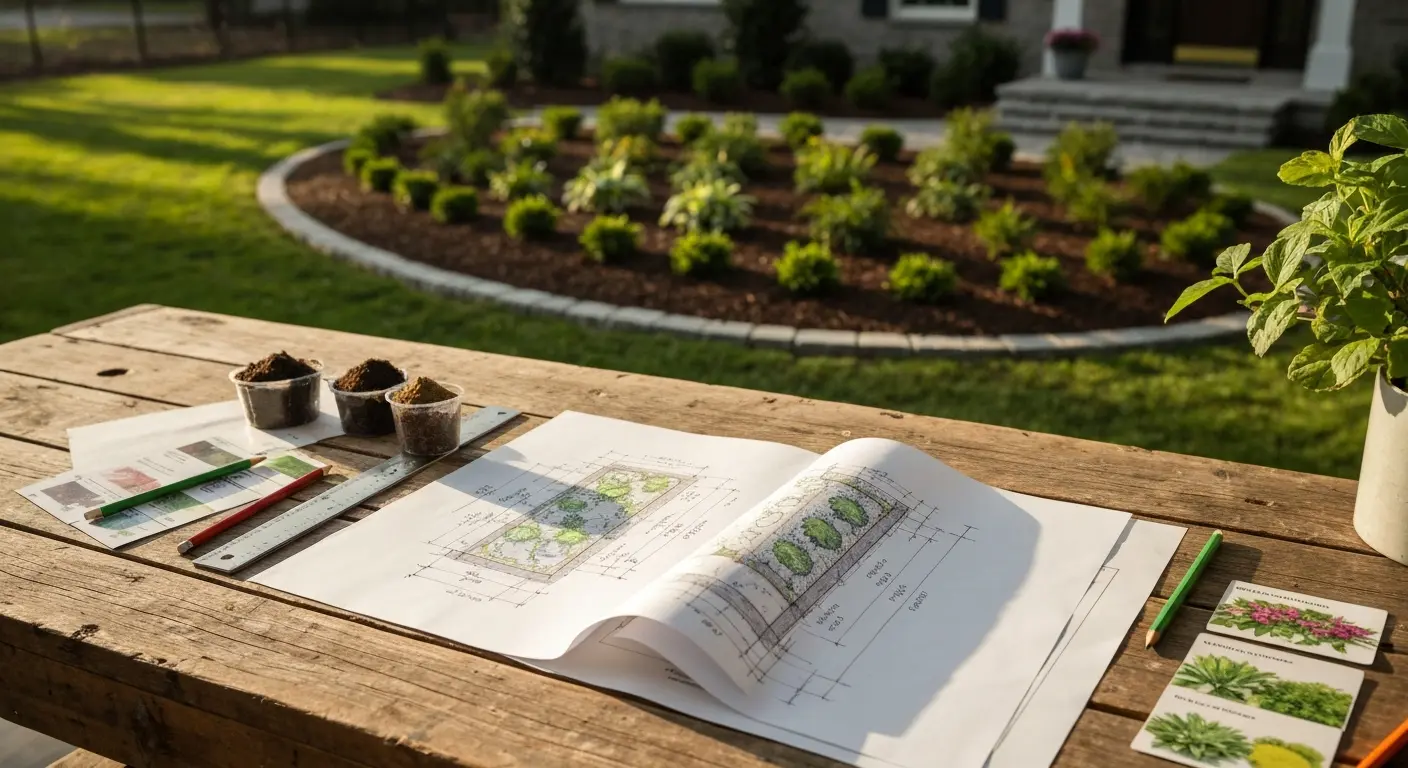 Landscape design sketch