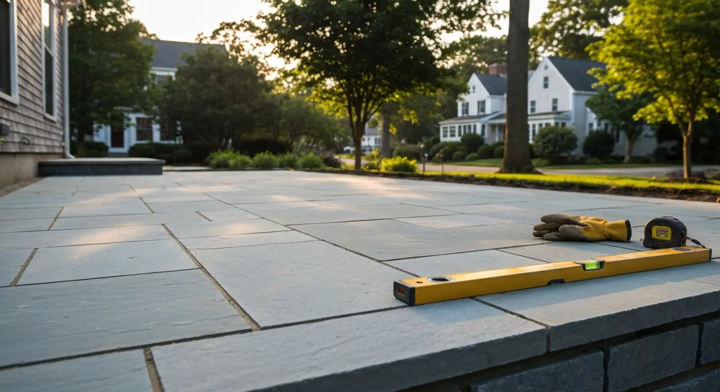 Hardscape features and outdoor patio