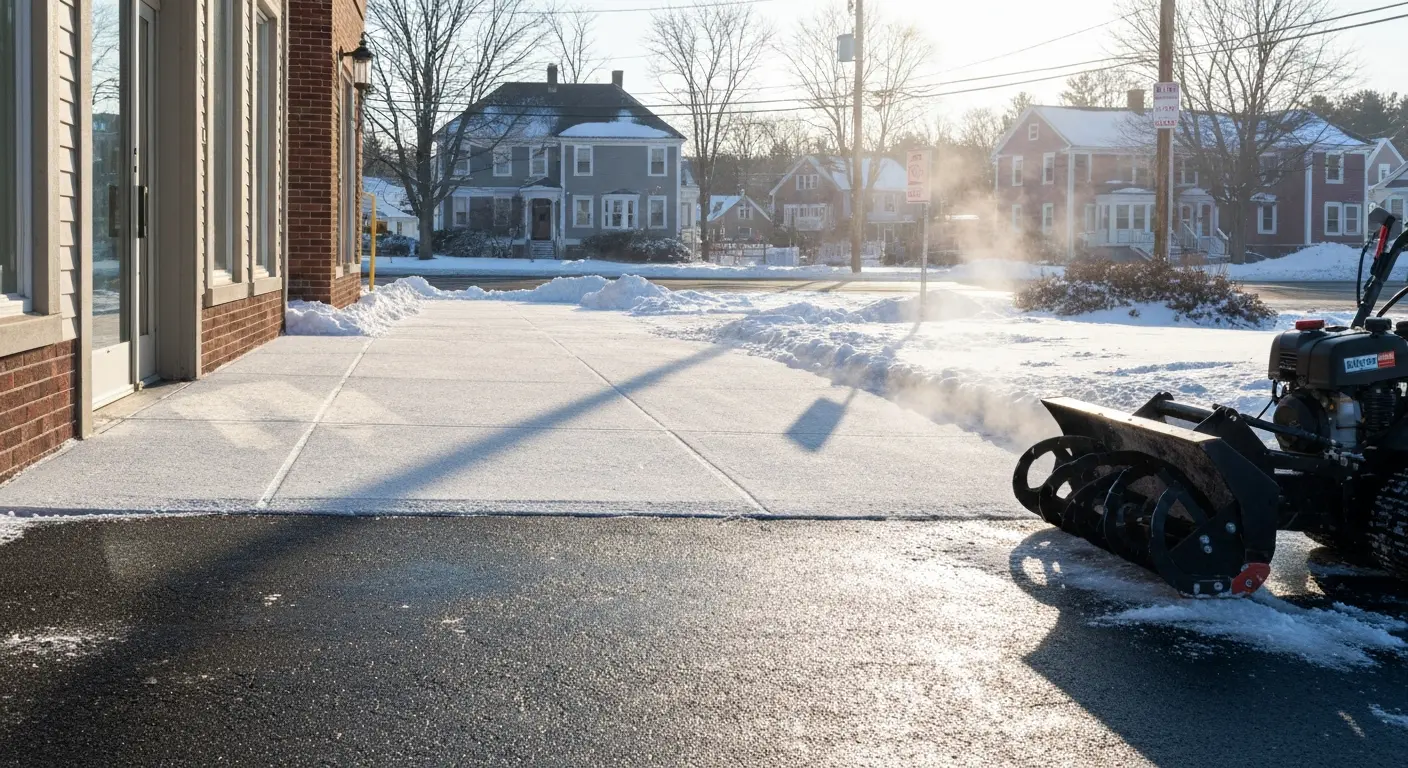 Sidewalk snow clearing