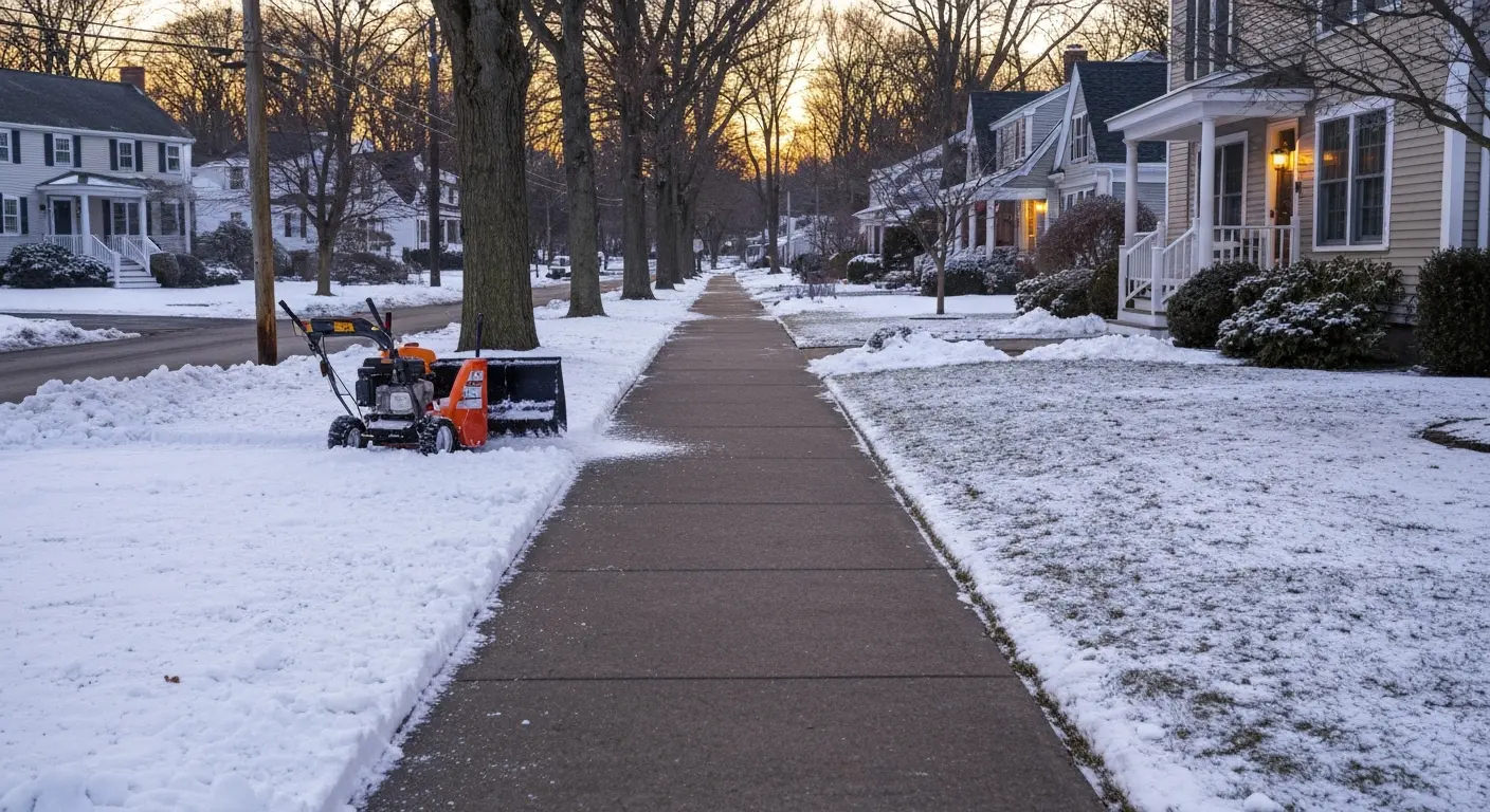 Residential sidewalk clearing