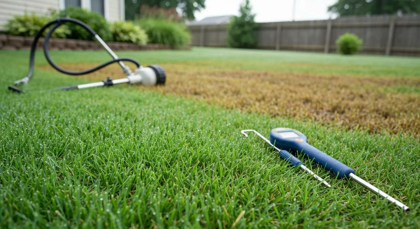 Disease treatment on grass