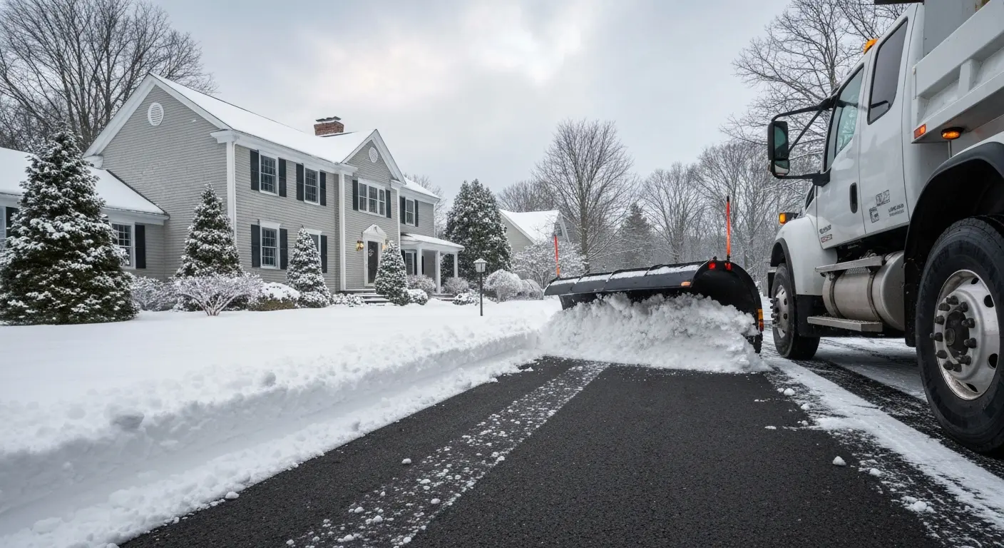 Snow plowing service