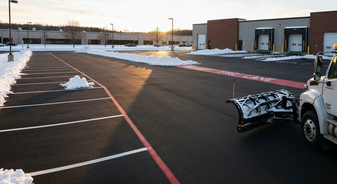 Snow plowing service