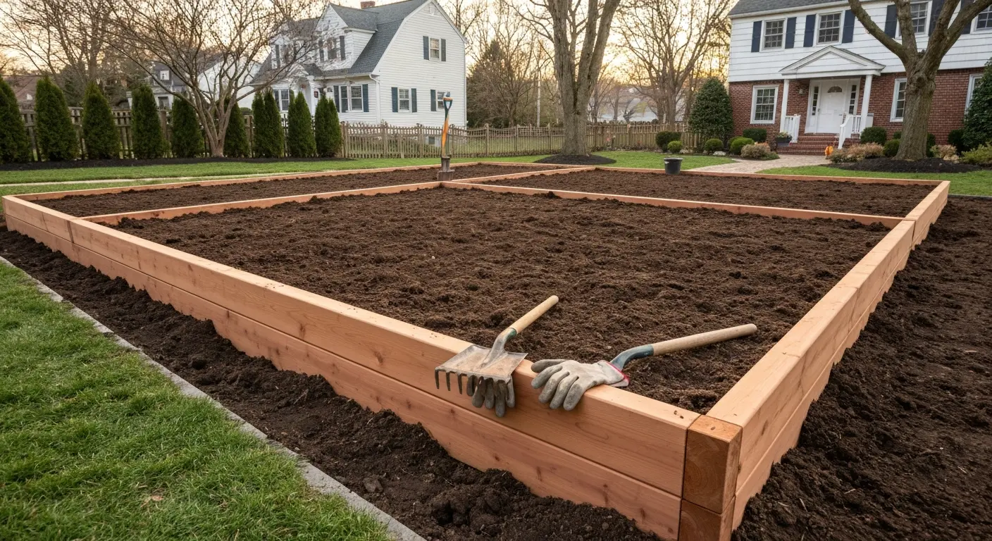 Planting bed installation project