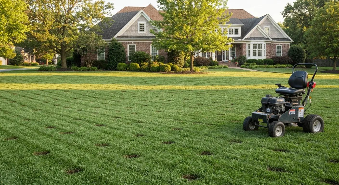 Lawn aeration service