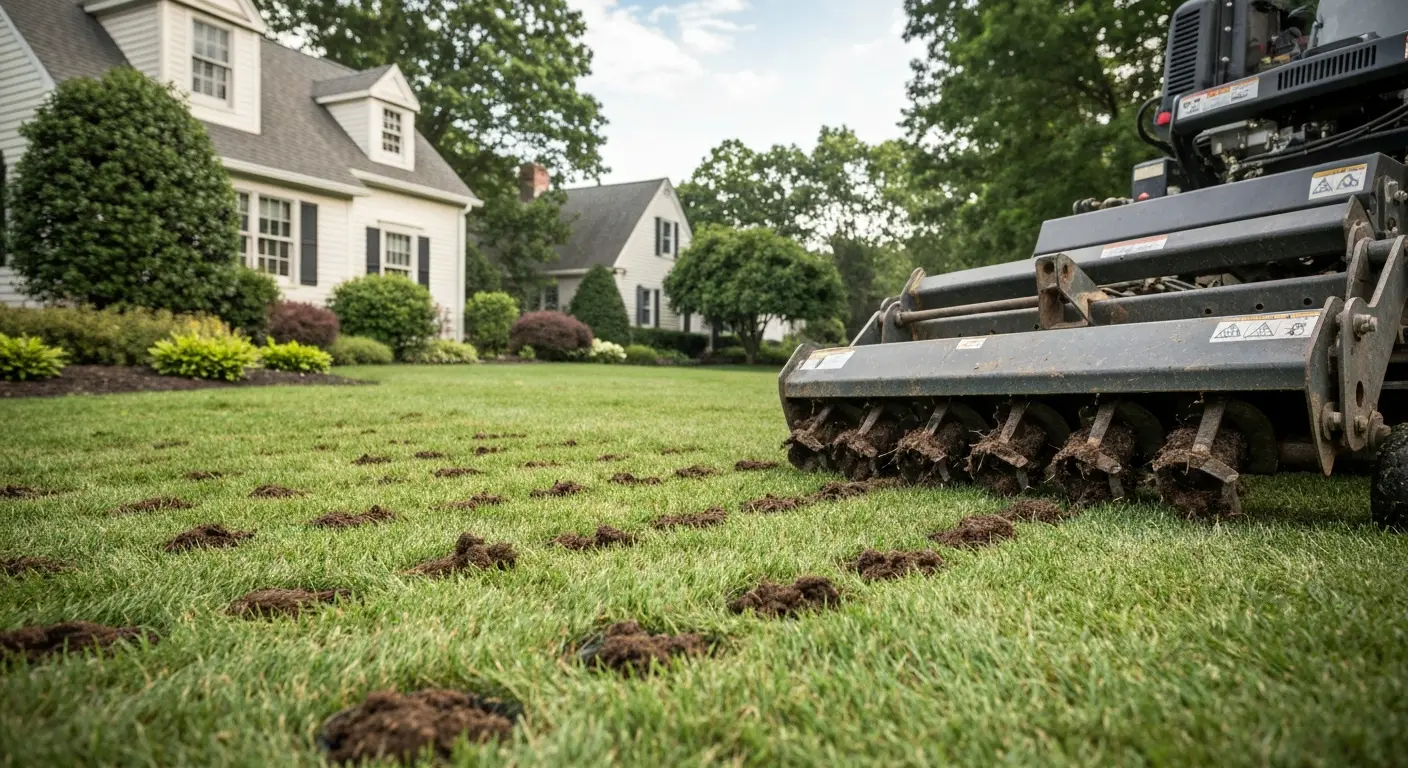 Lawn aeration process
