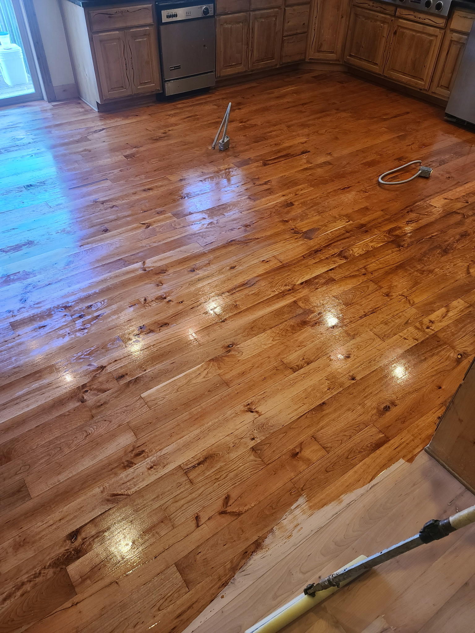 Hardwood floor sanded back and sealed by ADF Floors
