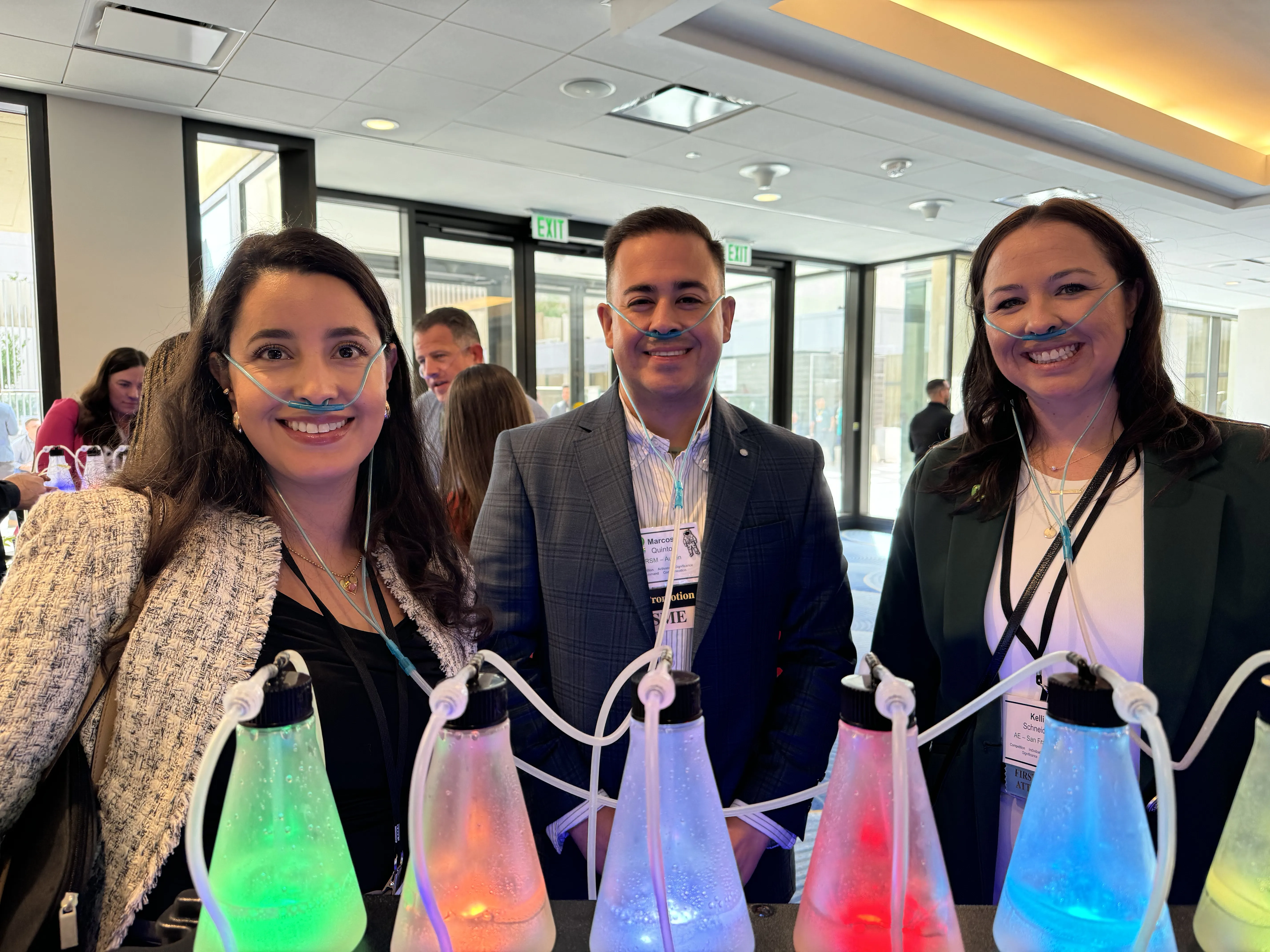 OxygenBar360 oxygen bar booth at a corporate event