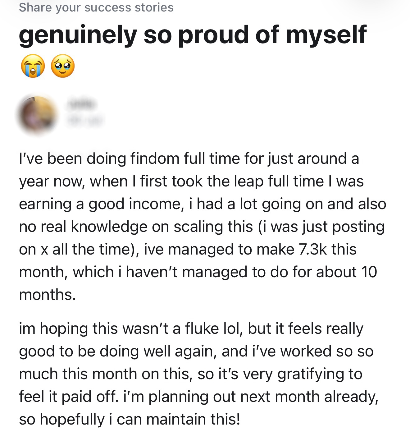 Student testimonial