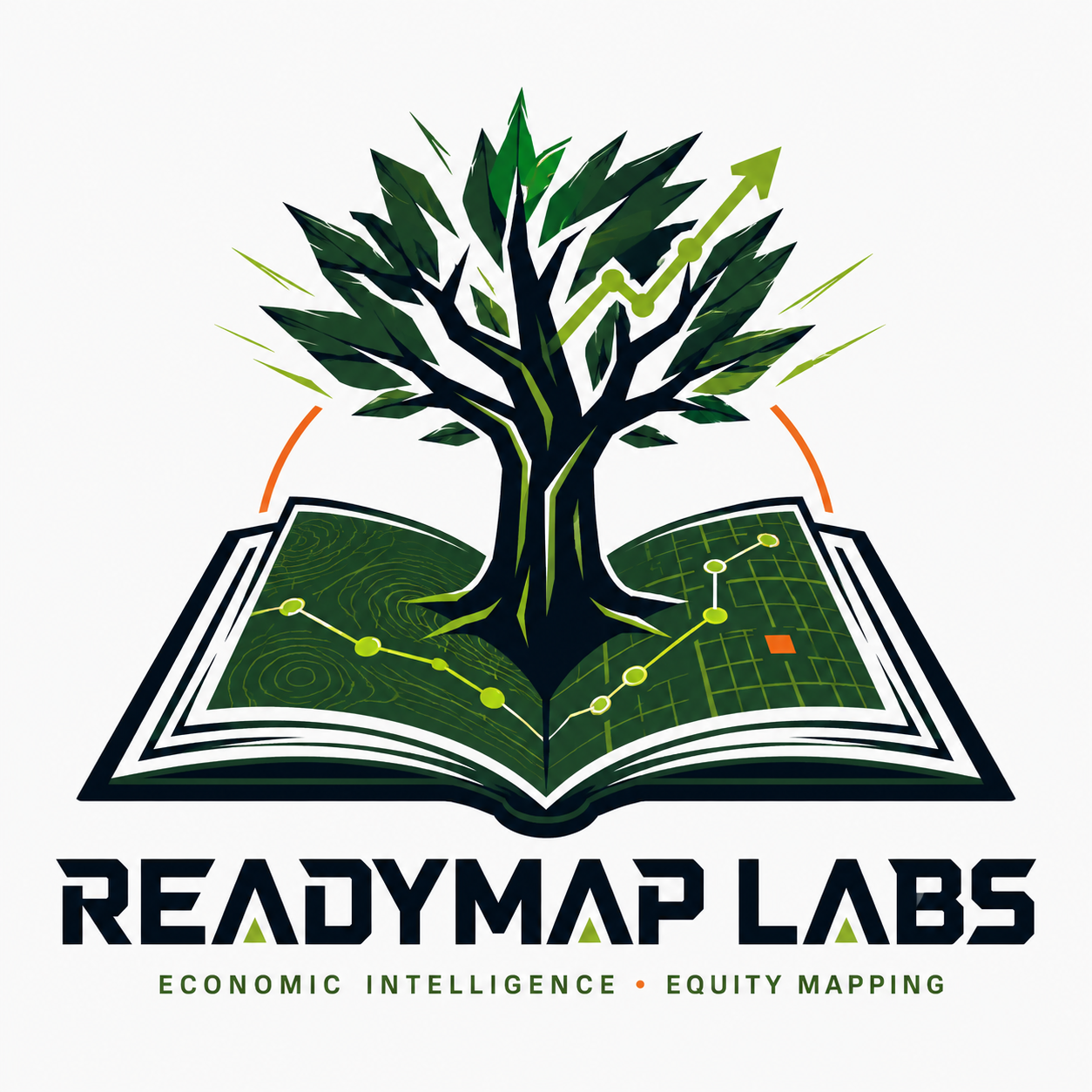 ReadyMap Labs LLC logo — economic intelligence and equity mapping