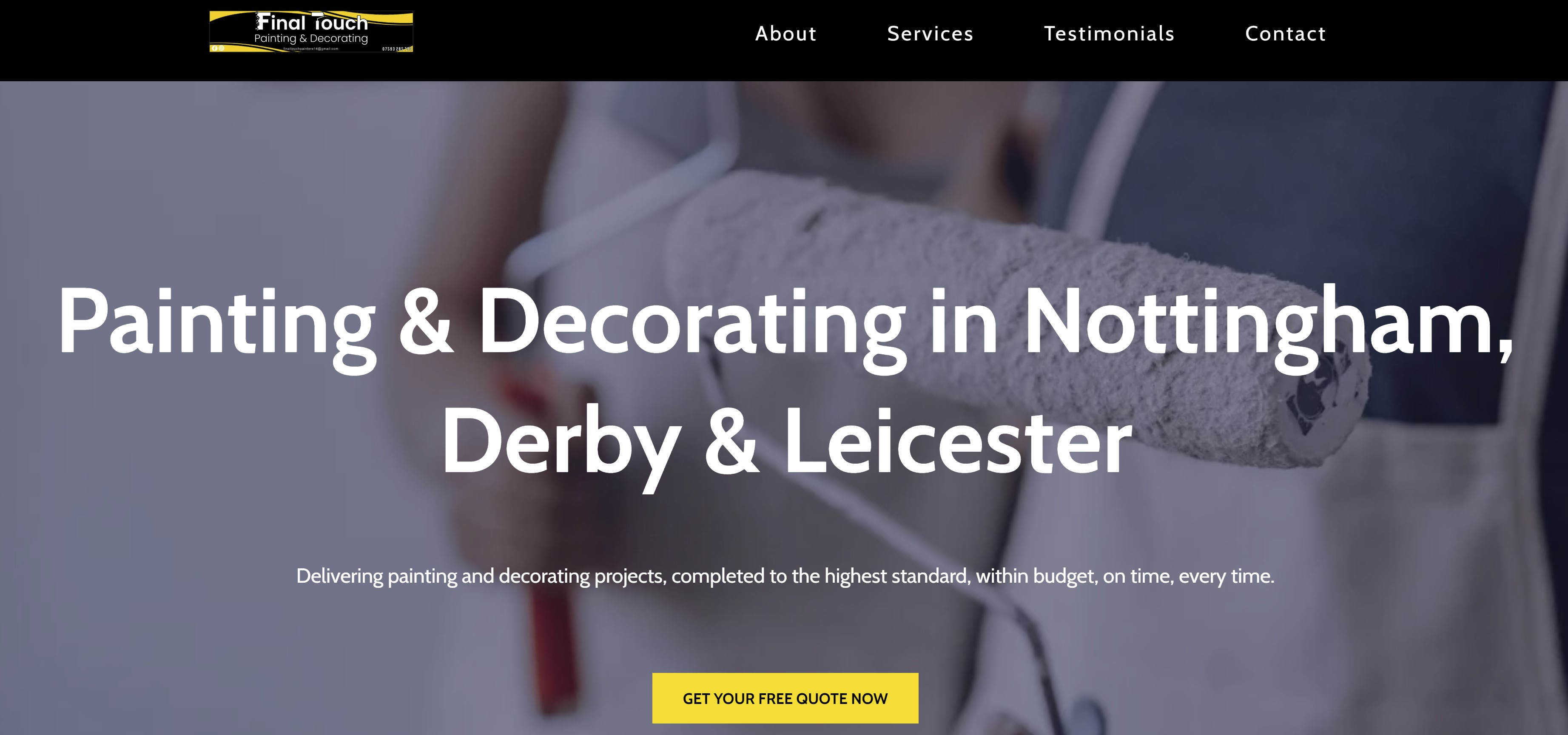 Painter and decorators in nottingham derby leicester final touch p