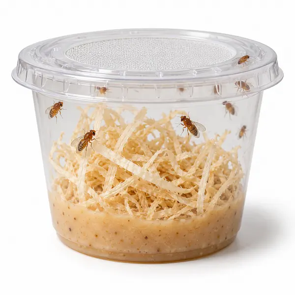 Hydei fresh fruit fly culture cup for larger fruit fly feeding needs