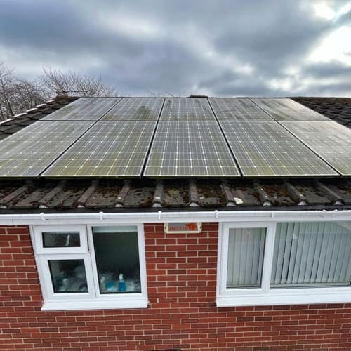 Before Solar Panel Cleaning Manchester