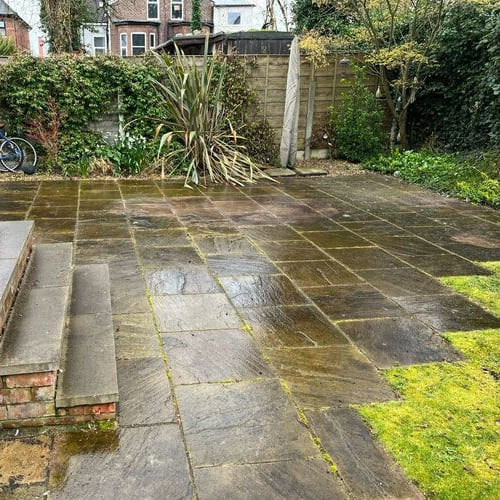 Before Patio Cleaning Manchester