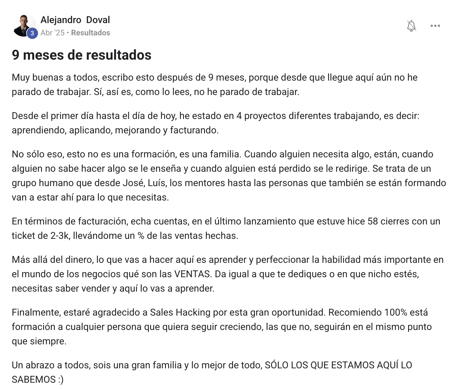 Testimonio