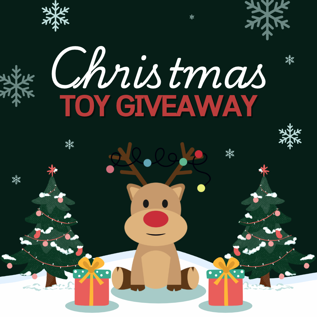 Christmas toy giveaway ad