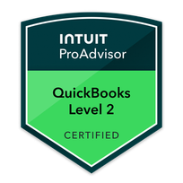 Intuit QuickBooks ProAdvisor Level 2 Certified badge