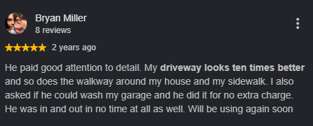 Customer review 13 for Liquid Magic Exterior Cleaning Service