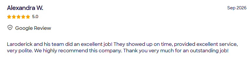 Customer review 5 for Liquid Magic Exterior Cleaning Service