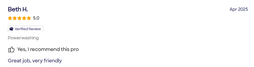 Customer review 9 for Liquid Magic Exterior Cleaning Service