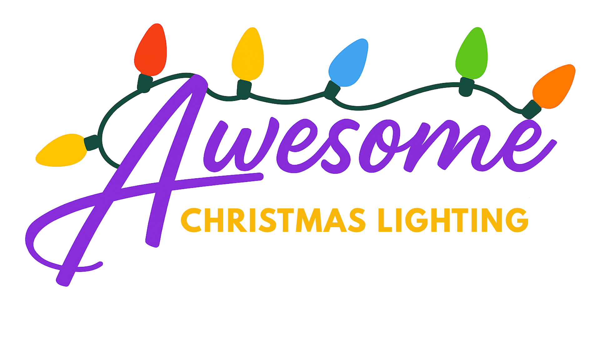Awesome Christmas Lighting Logo