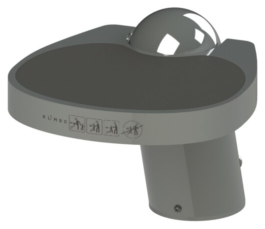 Klimbo K01 retractable step stool, rendering in standard grey