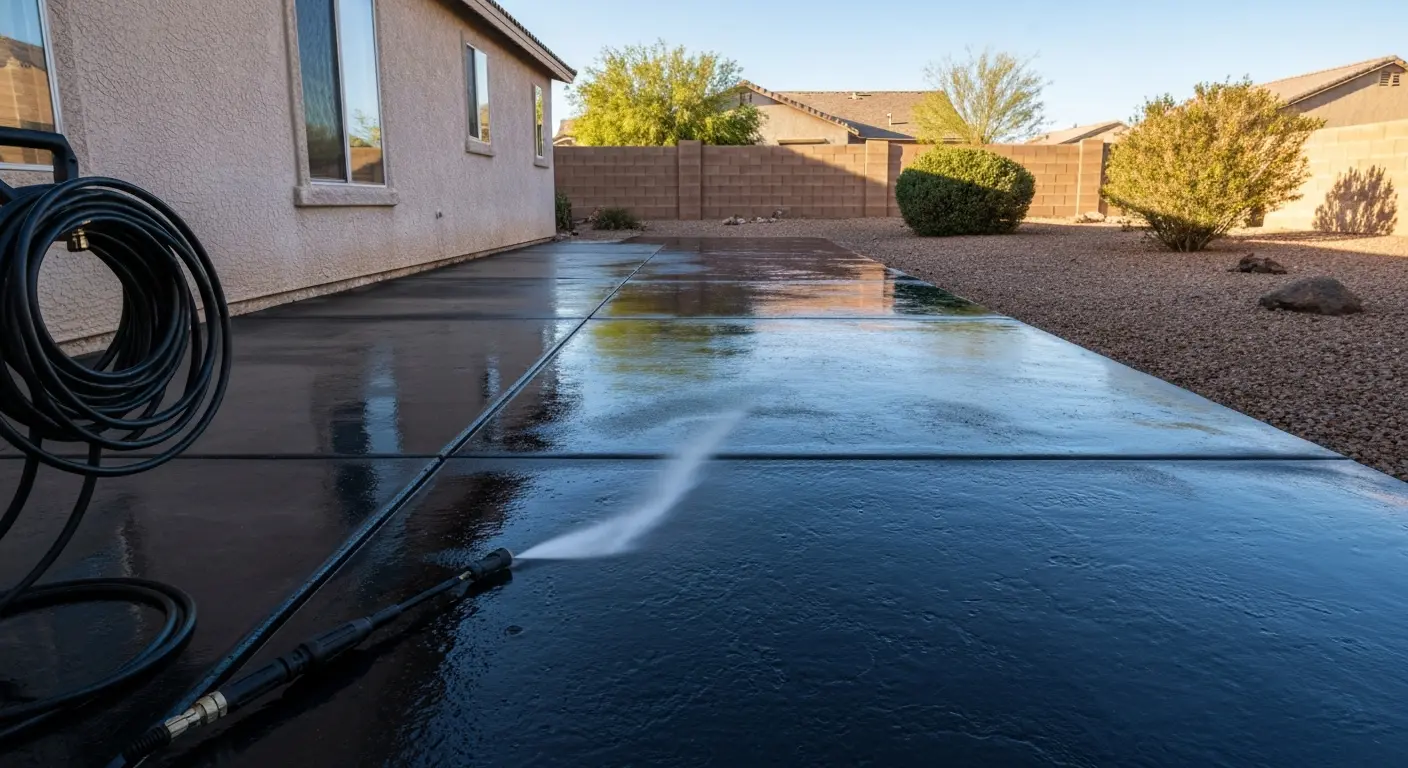 Patio pressure washing