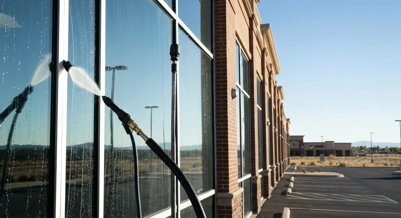 Building exterior cleaning