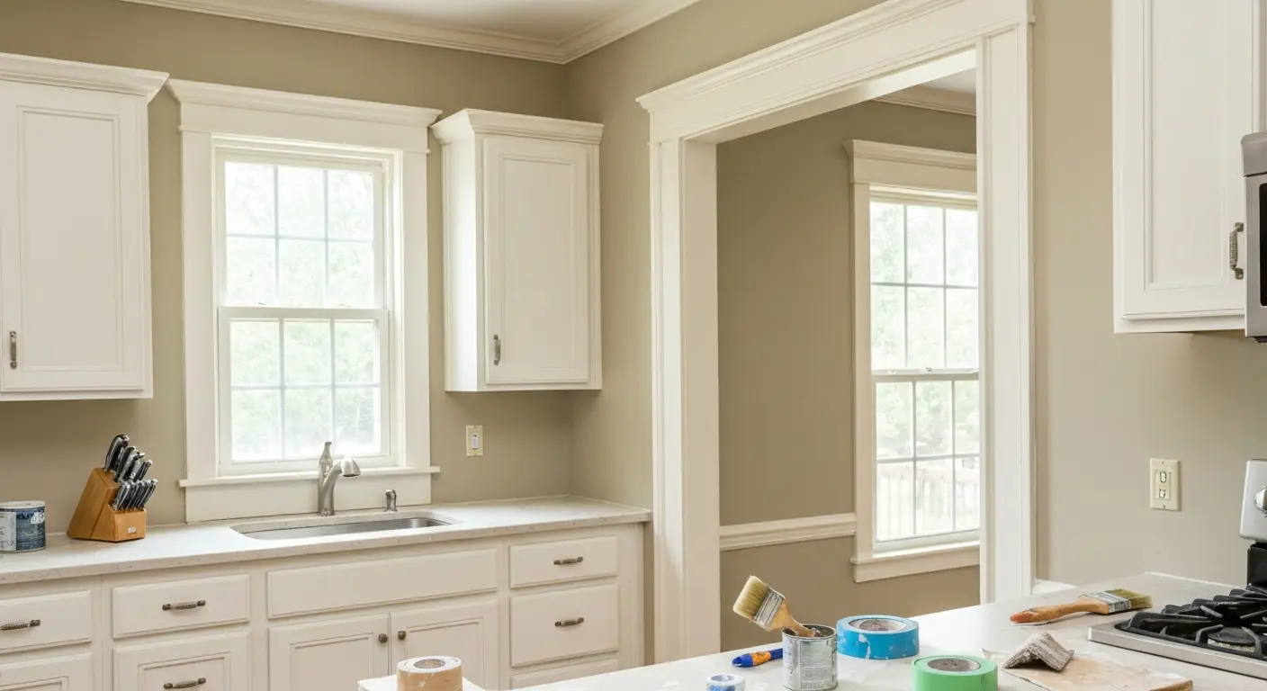 Cabinet and trim painting