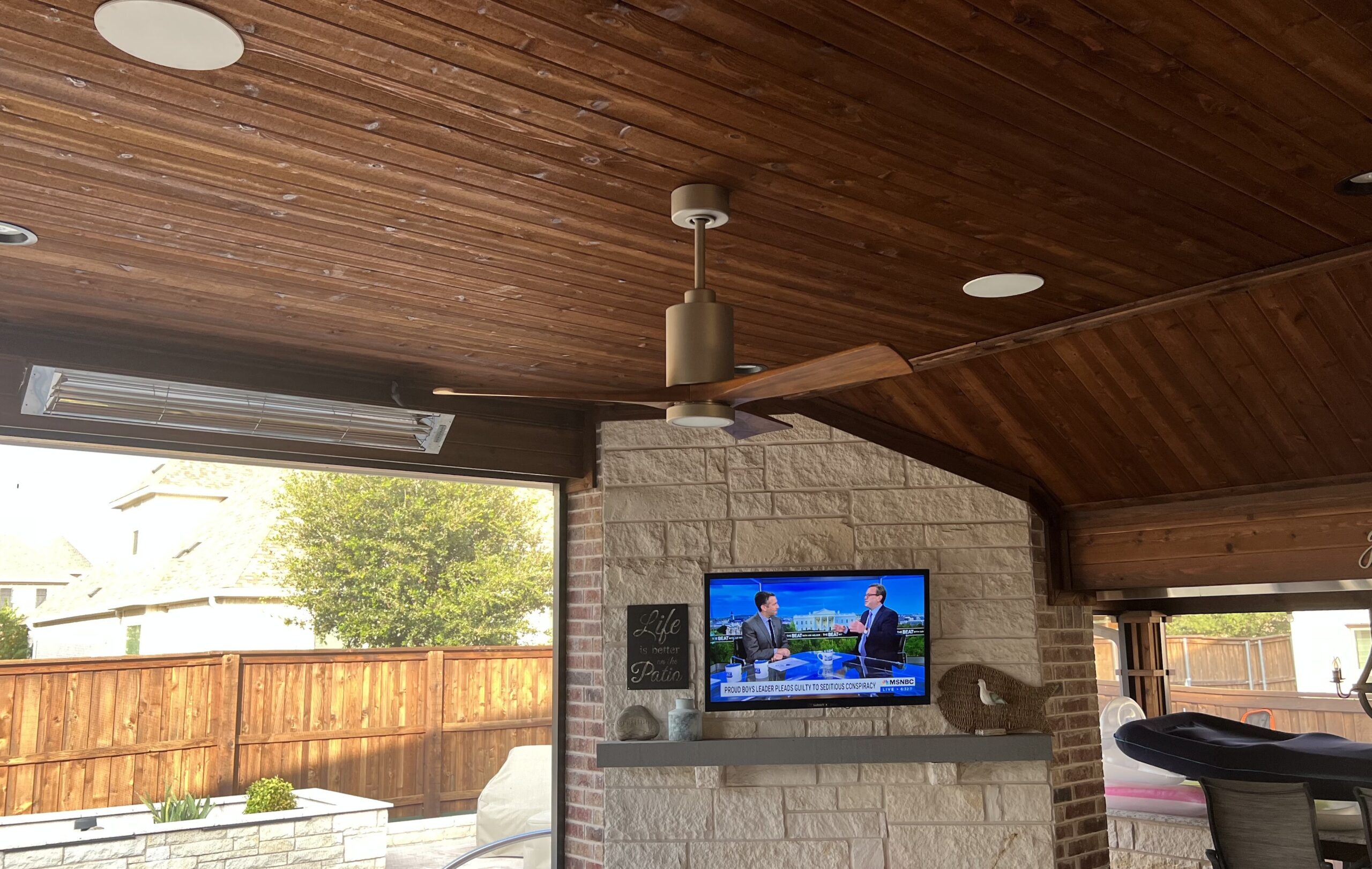 Pool area audio video