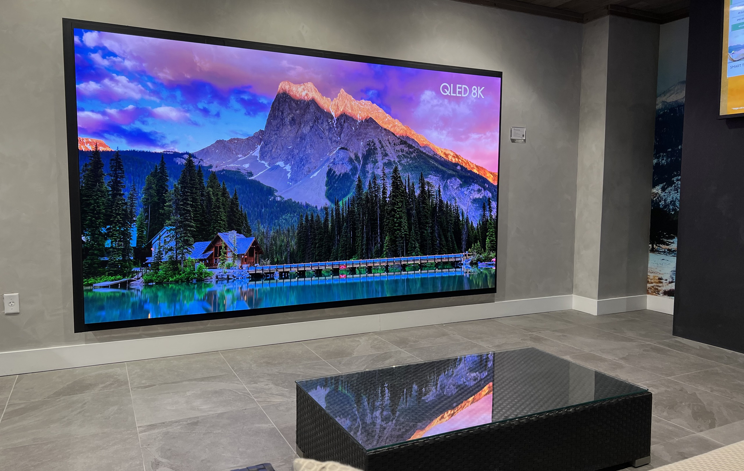 Living room TV installation